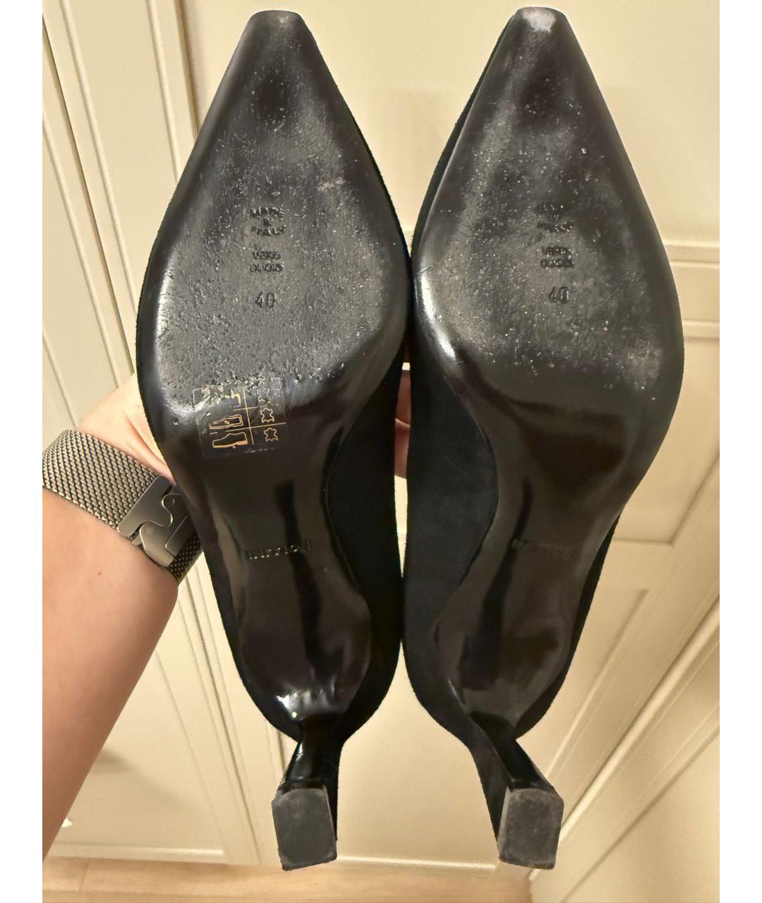 POLLINI Черные замшевые туфли, фото 5