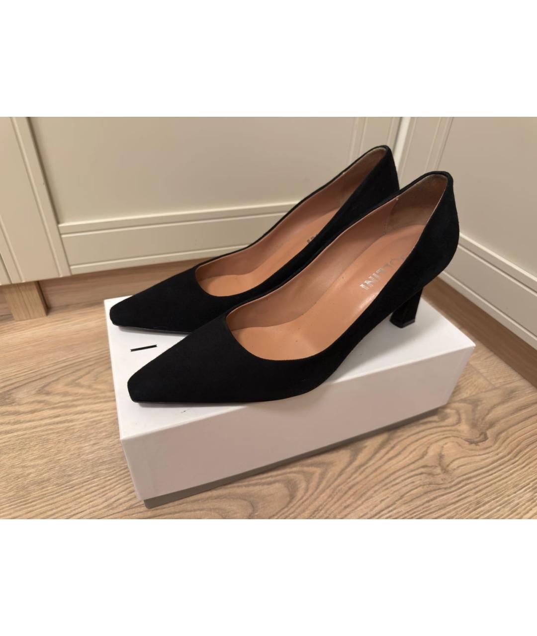 POLLINI Черные замшевые туфли, фото 6