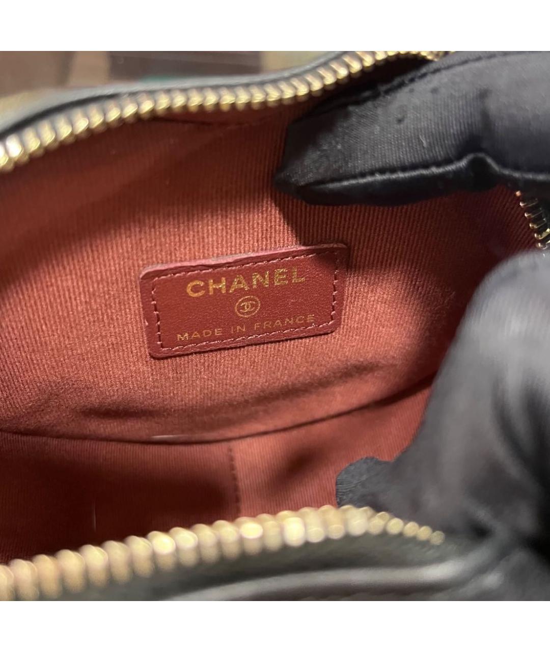 CHANEL Черная кожаная сумка через плечо, фото 5