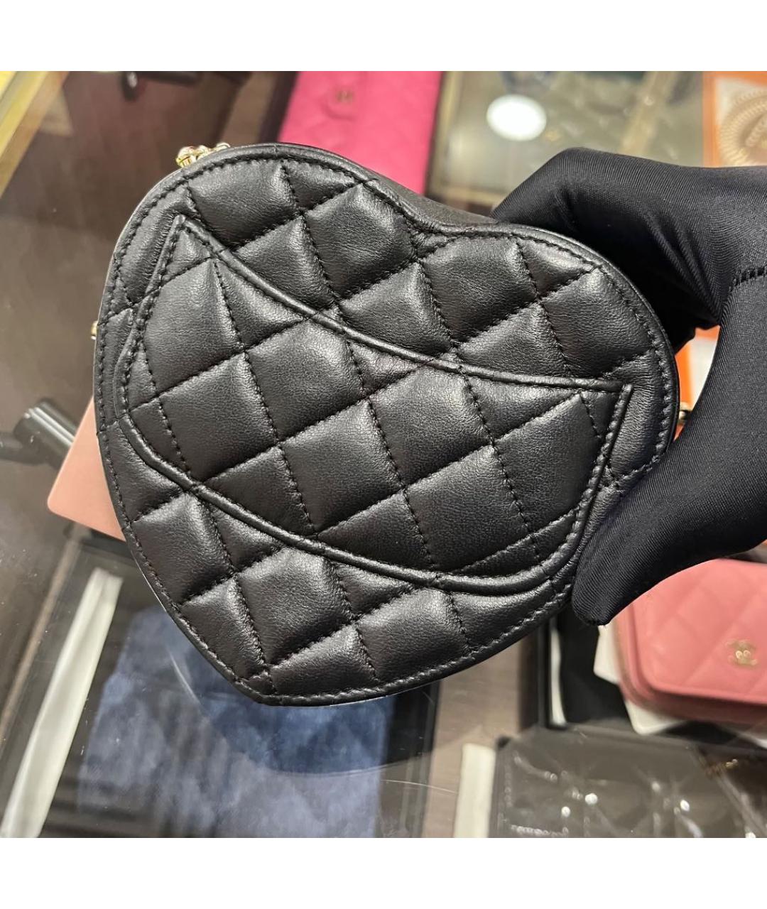 CHANEL Черная кожаная сумка через плечо, фото 4