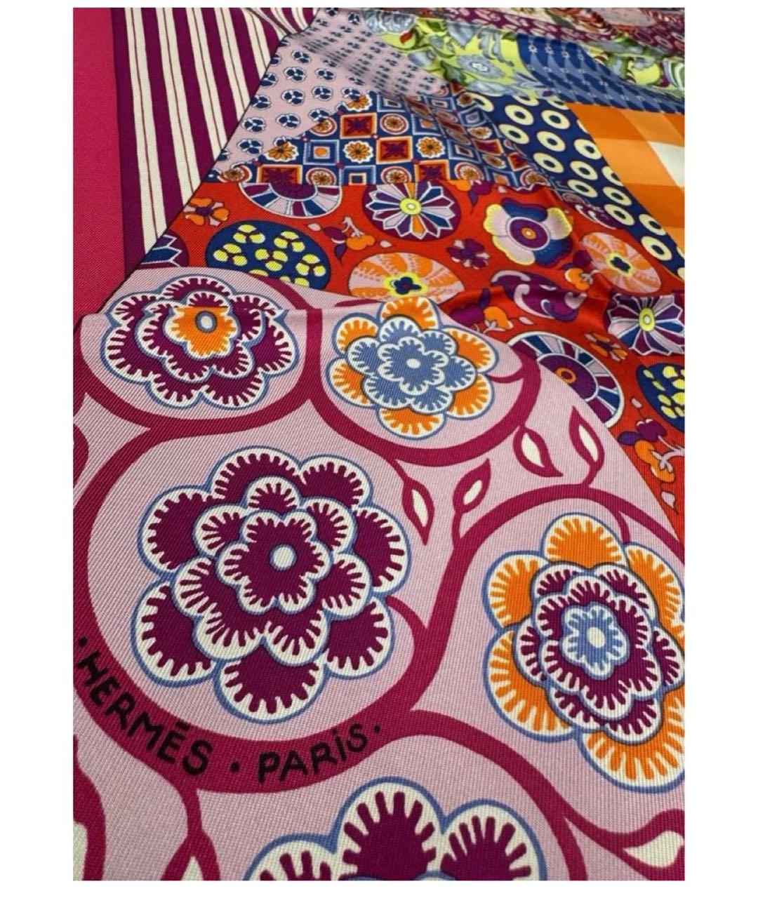 HERMES Мульти шелковый платок, фото 2