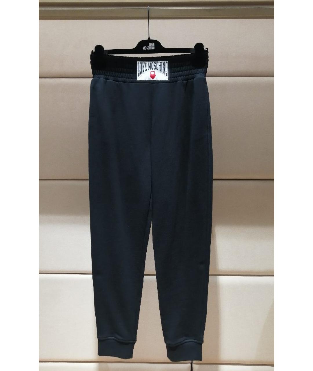 LOVE MOSCHINO Черный хлопковый костюм с брюками, фото 2