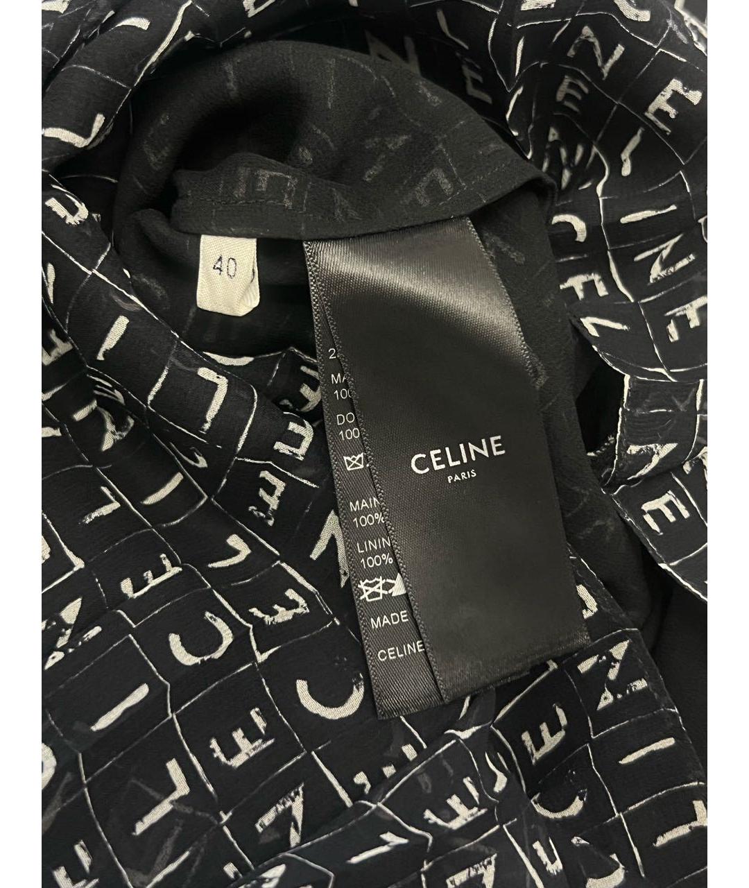 CELINE Черное шелковое коктейльное платье, фото 4