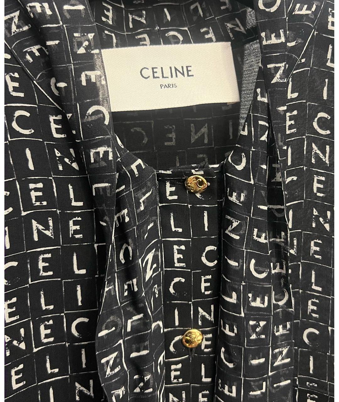 CELINE Черное шелковое коктейльное платье, фото 3