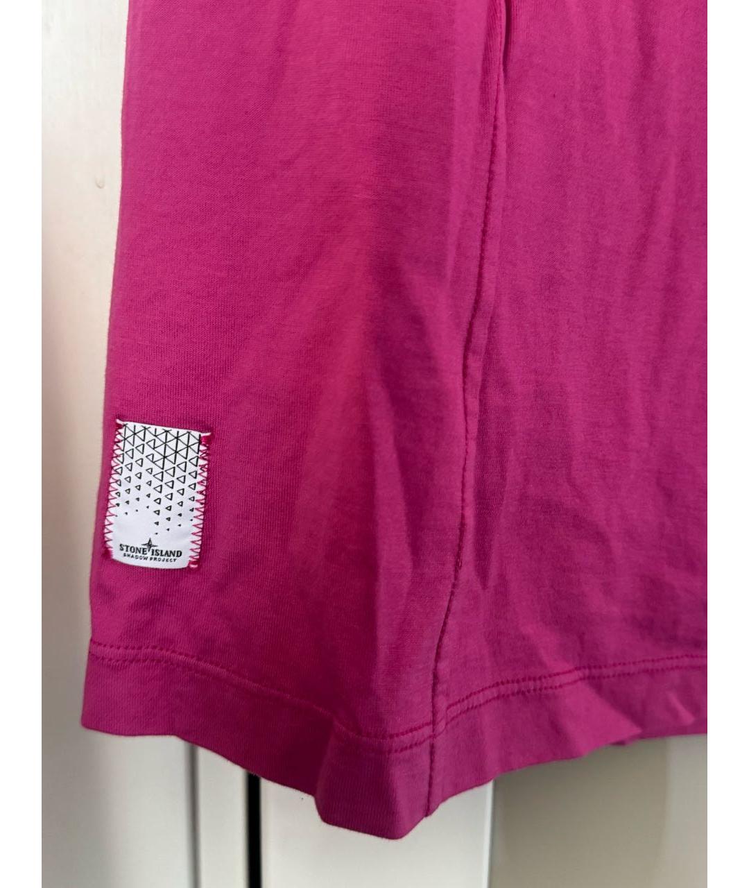STONE ISLAND SHADOW PROJECT Фуксия хлопковая футболка, фото 7