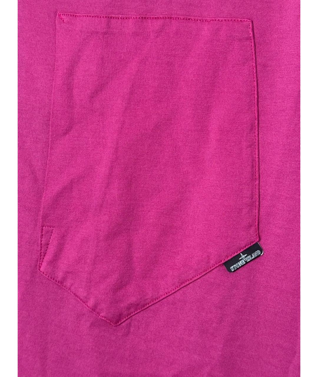 STONE ISLAND SHADOW PROJECT Фуксия хлопковая футболка, фото 6