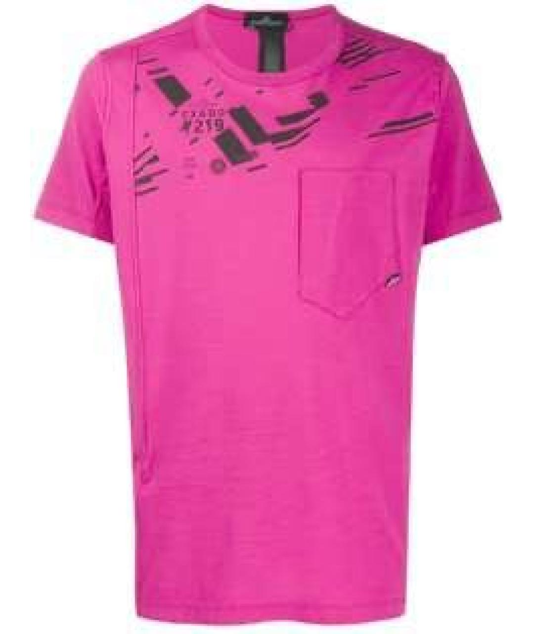 STONE ISLAND SHADOW PROJECT Фуксия хлопковая футболка, фото 9