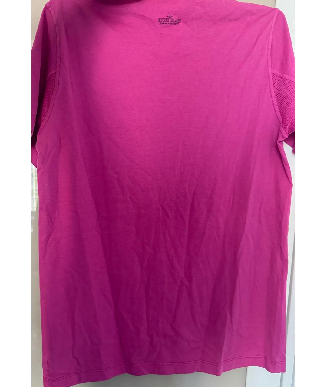 STONE ISLAND SHADOW PROJECT Фуксия хлопковая футболка, фото 3