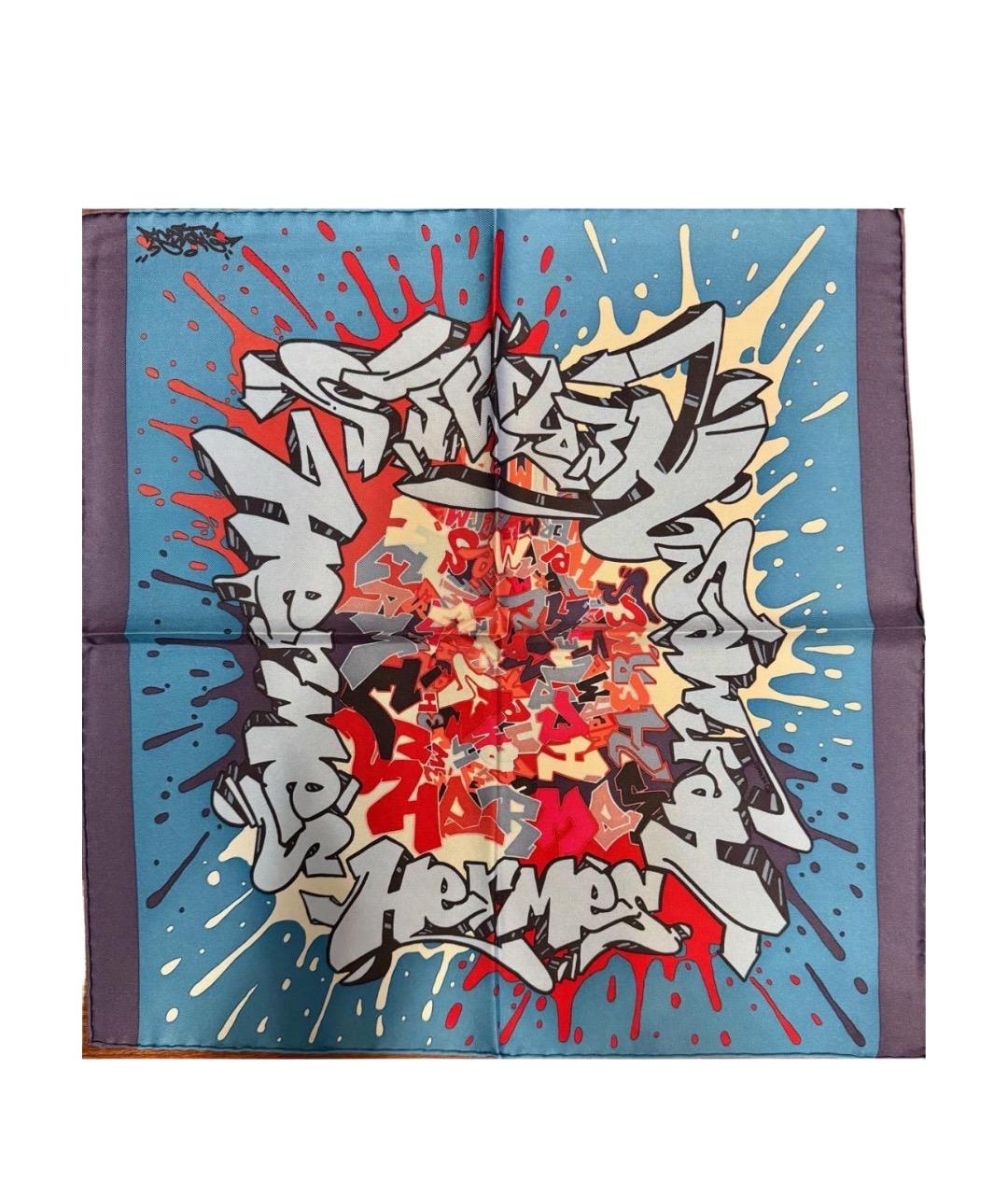 HERMES Мульти шелковый платок, фото 1