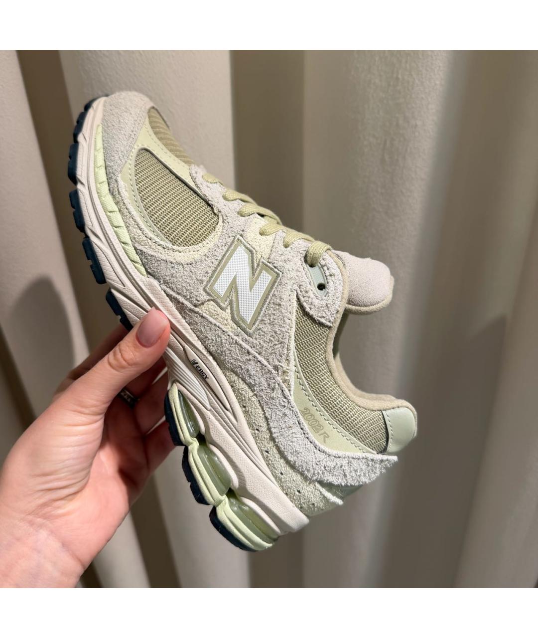 NEW BALANCE Зеленые замшевые кроссовки, фото 5