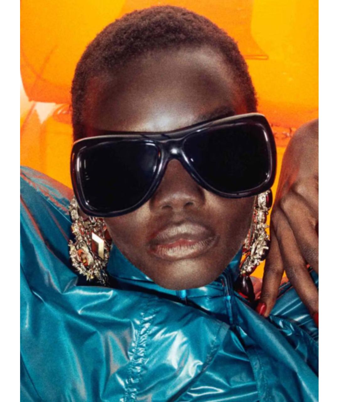 SAINT LAURENT Черные пластиковые солнцезащитные очки, фото 3