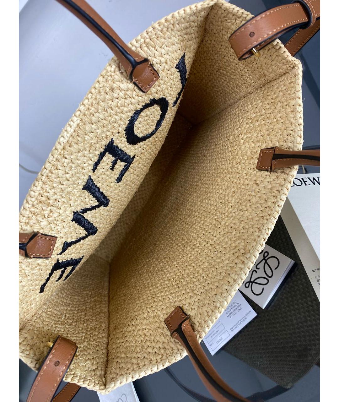LOEWE Бежевая сумка через плечо, фото 4