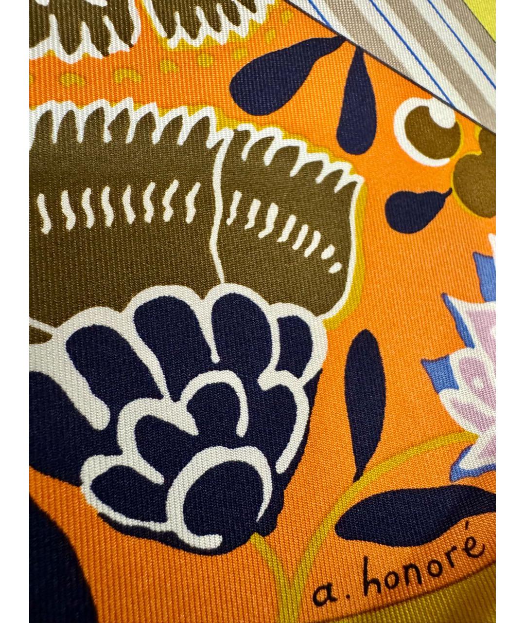 HERMES Мульти шелковый платок, фото 3