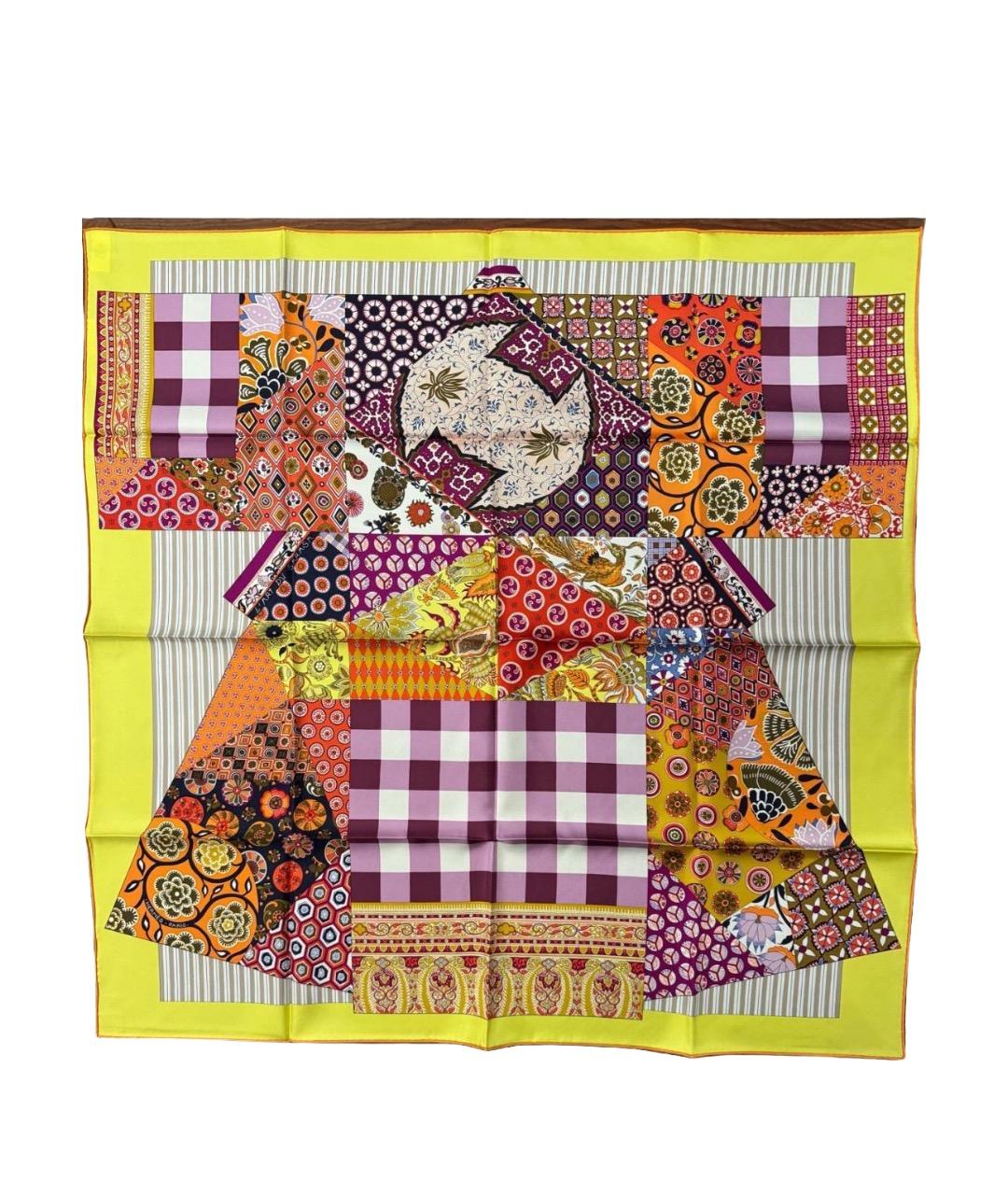 HERMES Мульти шелковый платок, фото 1