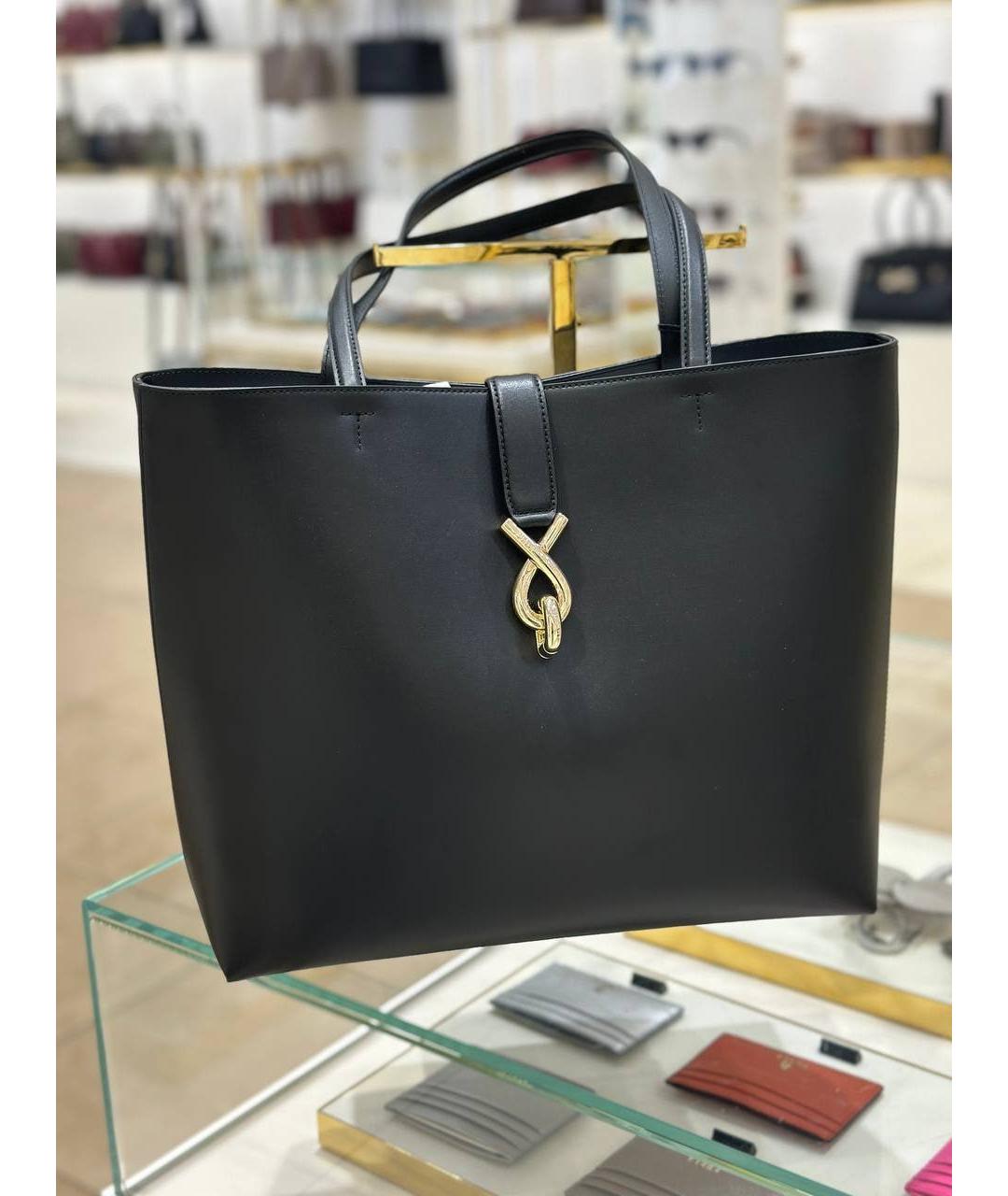 FURLA Черная кожаная сумка тоут, фото 2