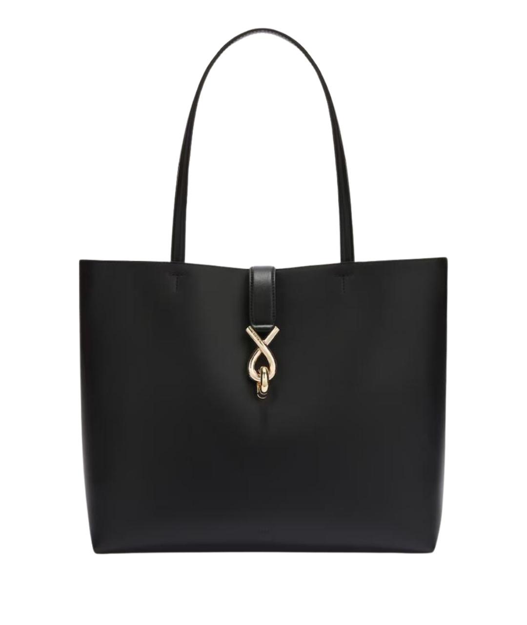 FURLA Черная кожаная сумка тоут, фото 1