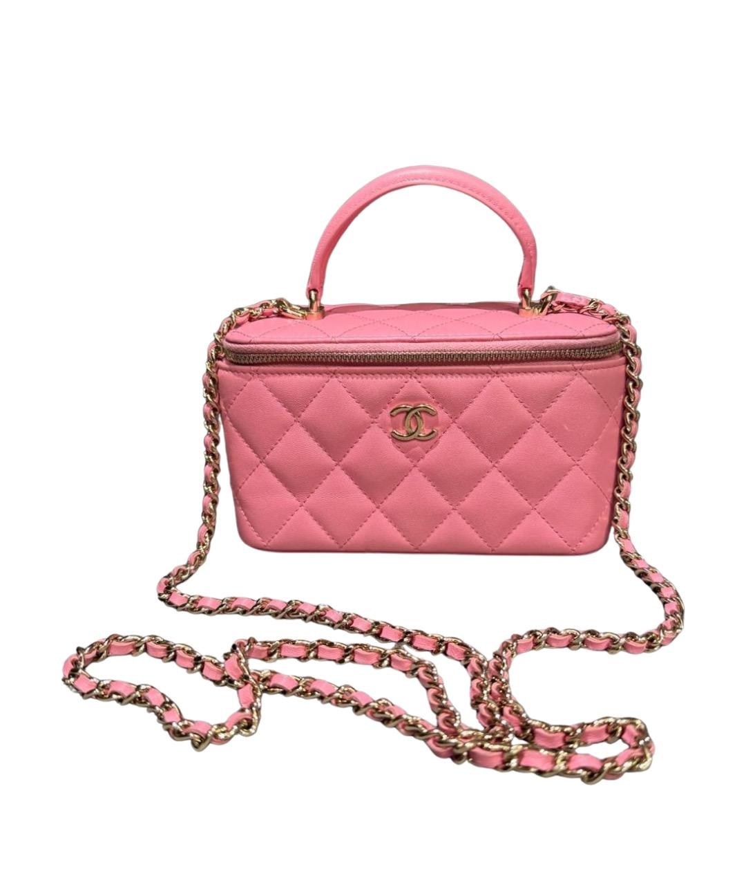 CHANEL Розовая кожаная сумка через плечо, фото 1