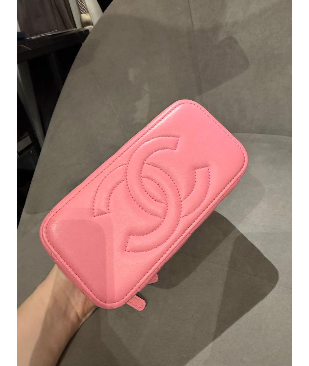 CHANEL Розовая кожаная сумка через плечо, фото 5