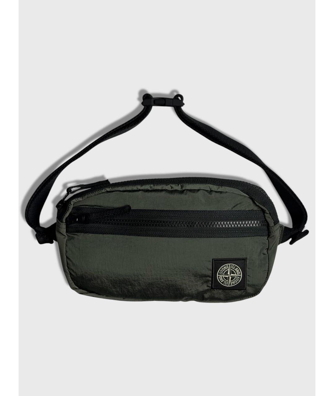 STONE ISLAND Хаки поясная сумка, фото 6