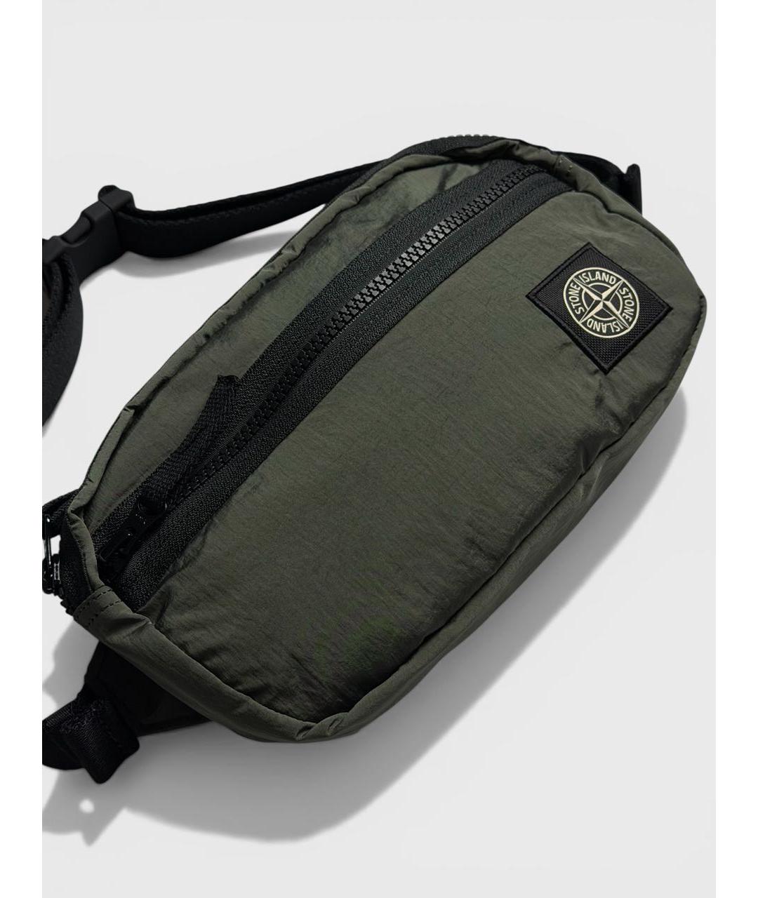 STONE ISLAND Хаки поясная сумка, фото 3