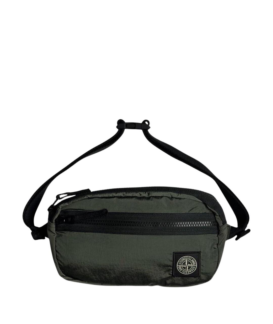 STONE ISLAND Хаки поясная сумка, фото 1