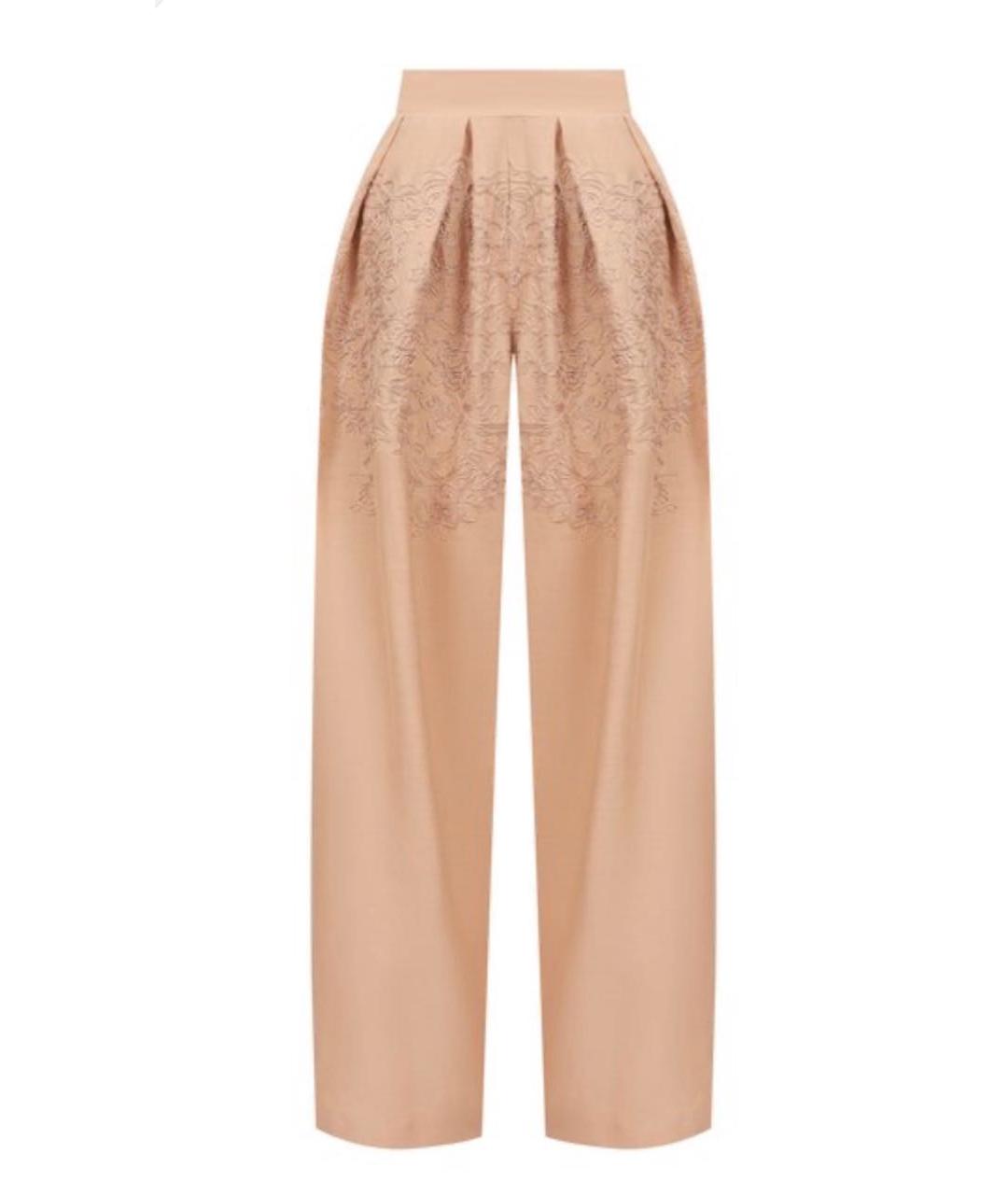 ERMANNO SCERVINO Бежевые льняные брюки широкие, фото 6