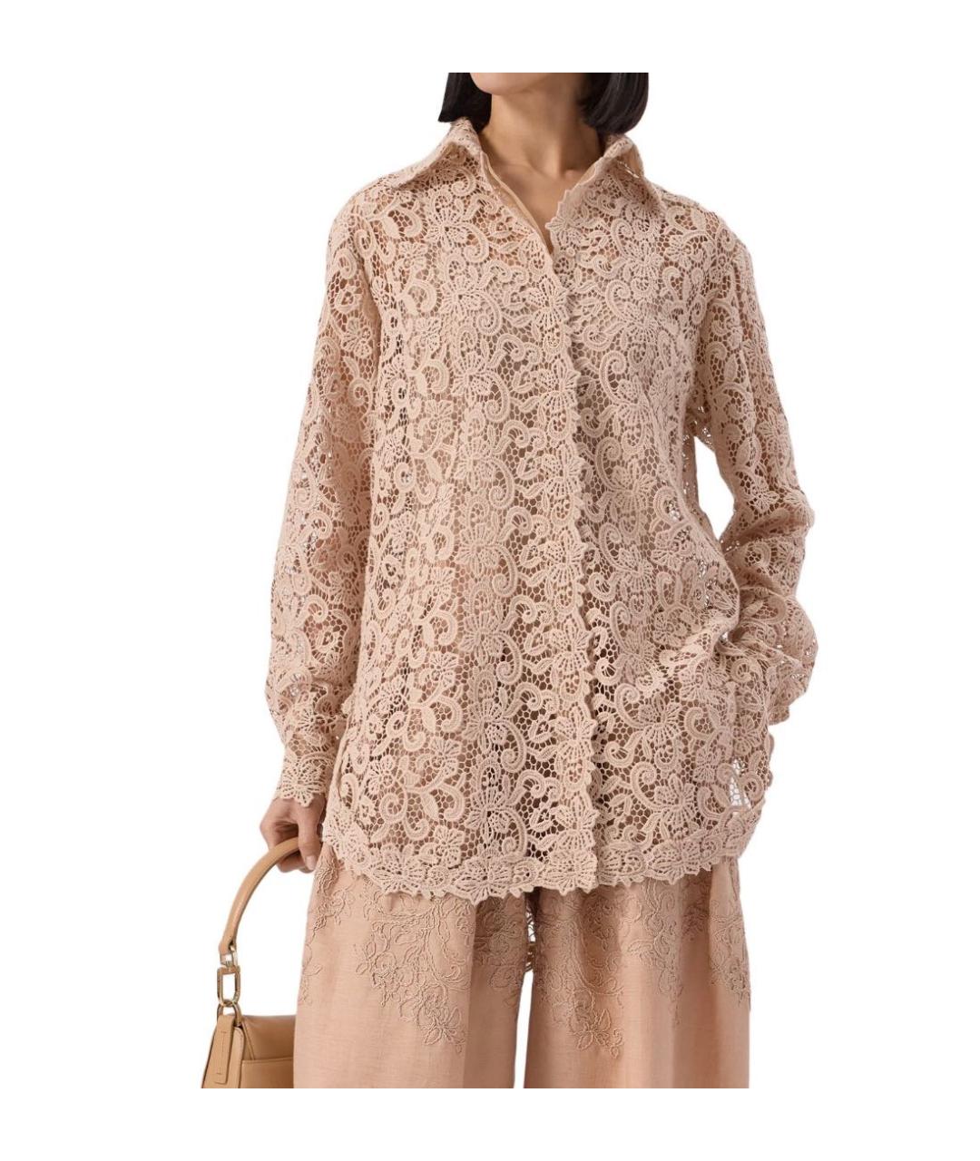 ERMANNO SCERVINO Бежевая рубашка, фото 2