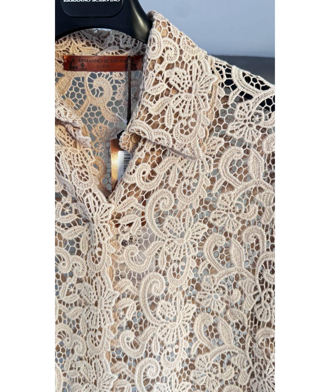 ERMANNO SCERVINO Бежевая рубашка, фото 5