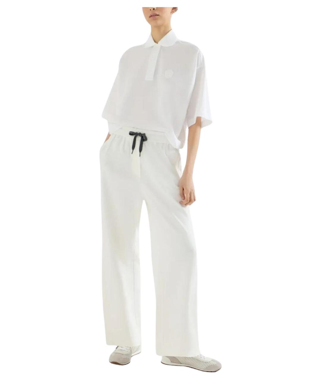 BRUNELLO CUCINELLI Белые хлопковые спортивные брюки и шорты, фото 4