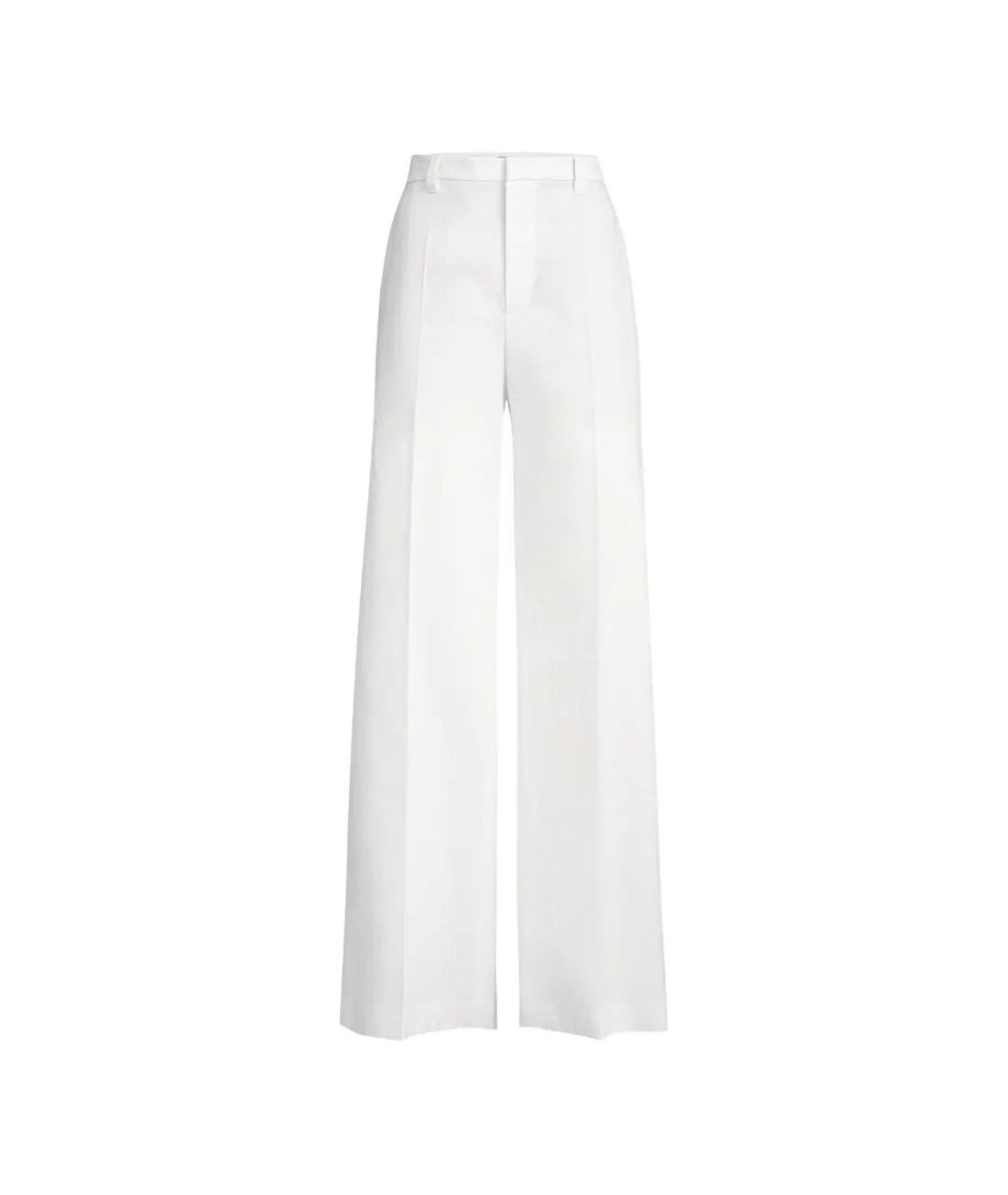 BRUNELLO CUCINELLI Бежевые хлопковые прямые брюки, фото 1