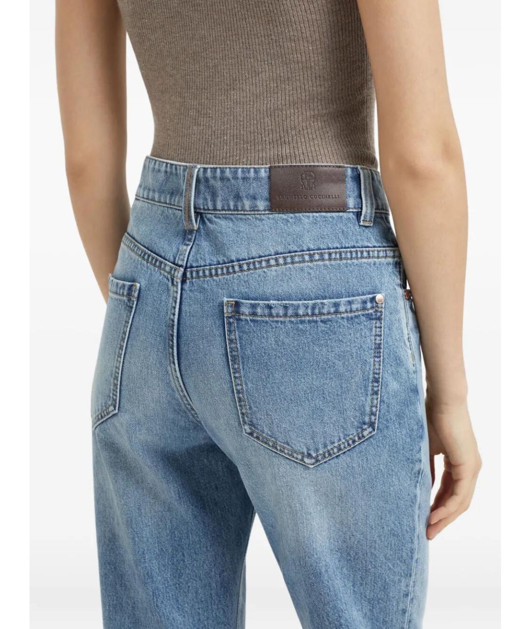BRUNELLO CUCINELLI Хлопковые прямые джинсы, фото 4
