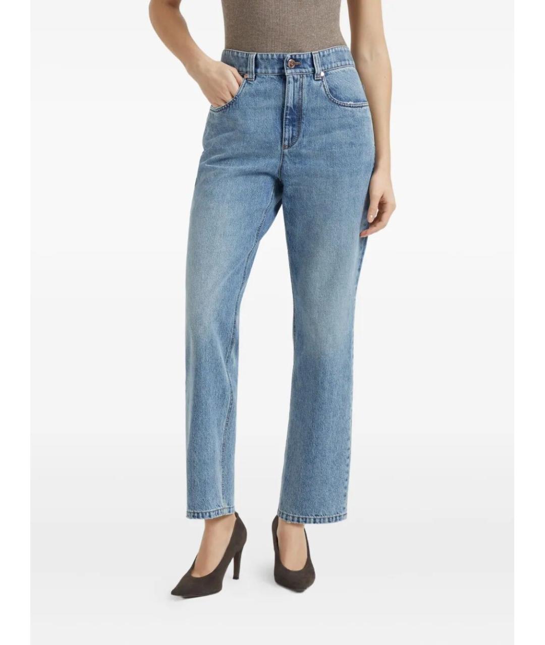 BRUNELLO CUCINELLI Хлопковые прямые джинсы, фото 3