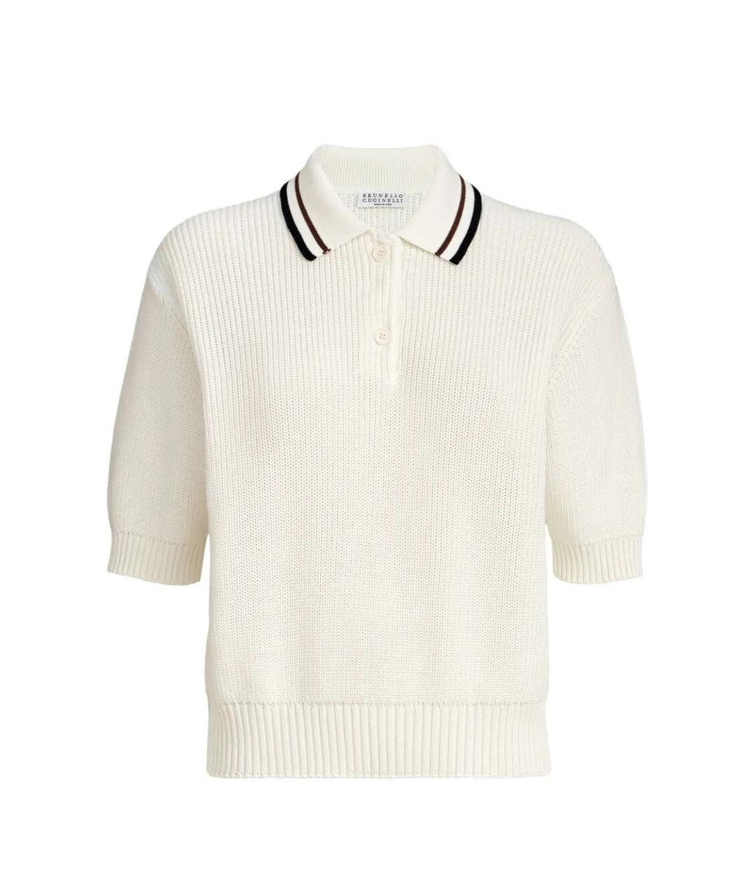 BRUNELLO CUCINELLI Белая хлопковая футболка, фото 1