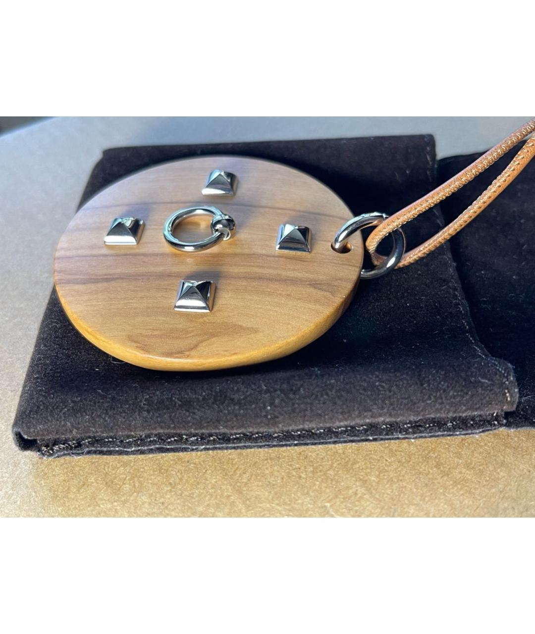 HERMES Коричневое кожаное колье, фото 2