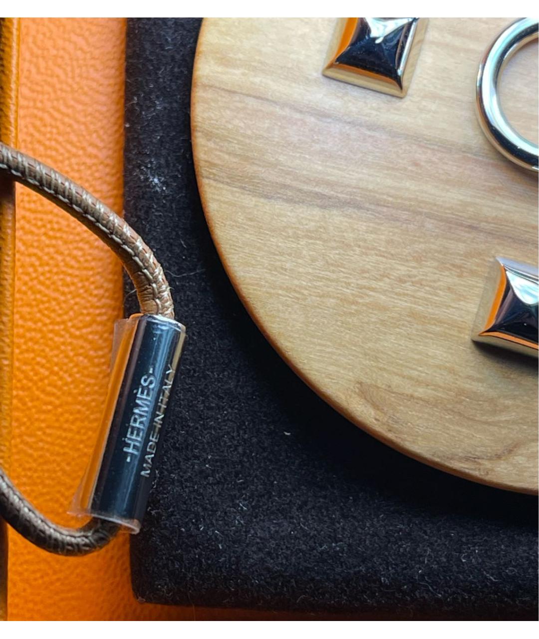 HERMES Коричневое кожаное колье, фото 3