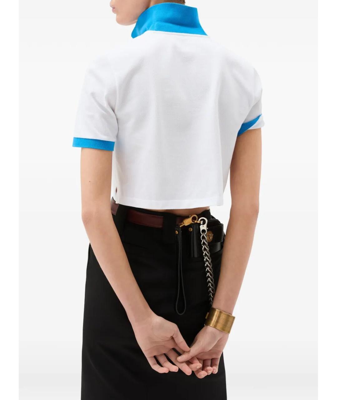 VERSACE Белая хлопковая футболка, фото 4