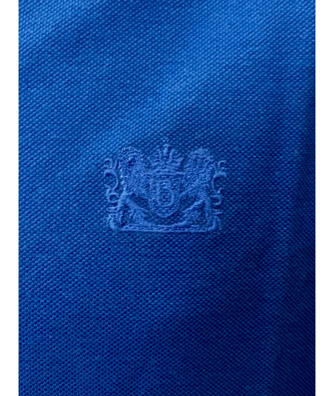 BILANCIONI Синее хлопковое поло с коротким рукавом, фото 4
