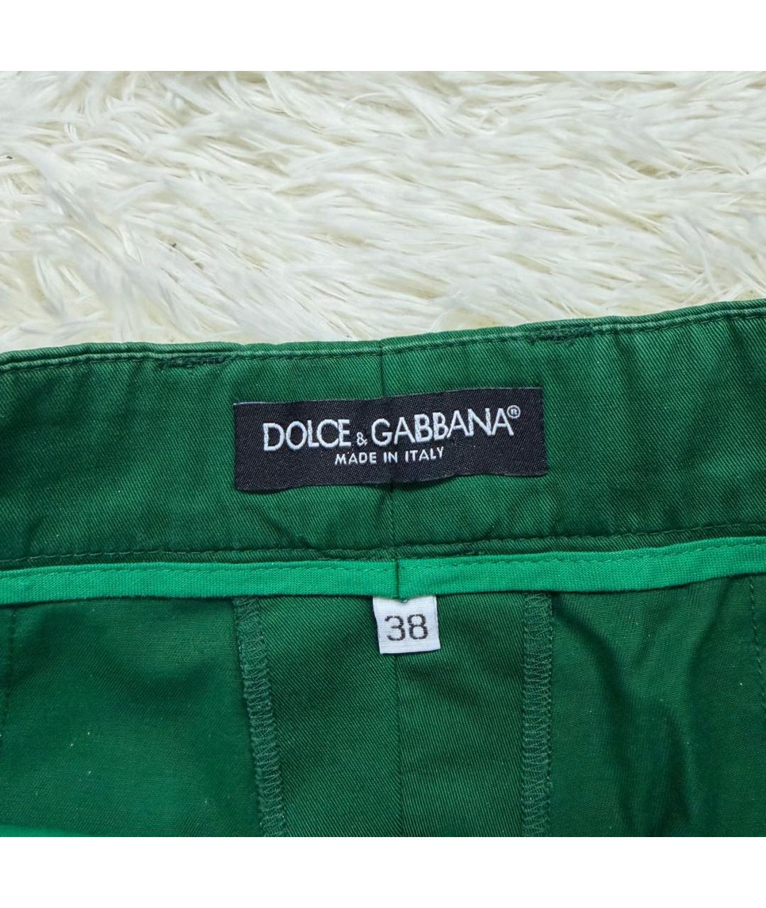 DOLCE&GABBANA Зеленые хлопковые шорты, фото 6