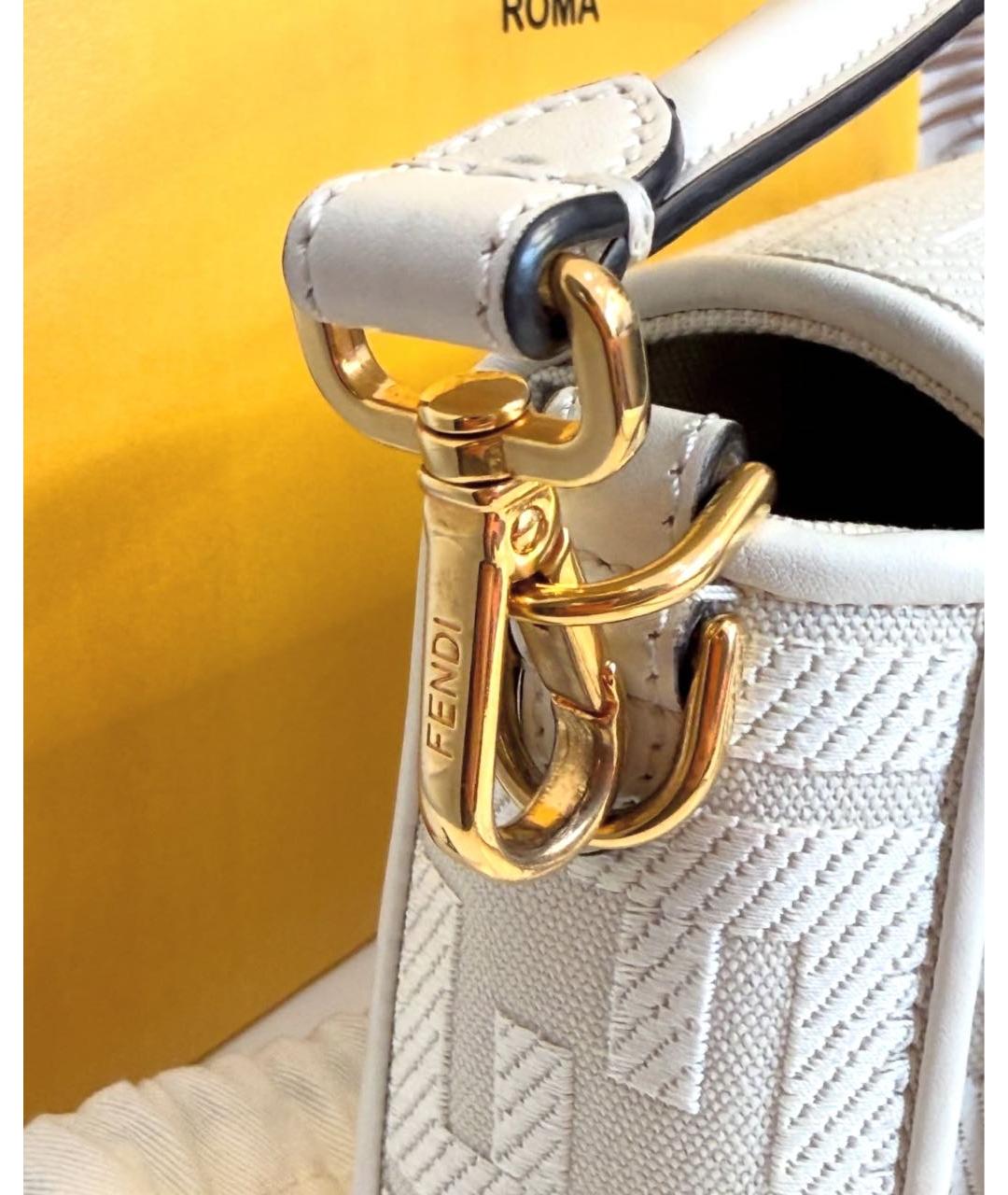 FENDI Белая сумка через плечо, фото 4