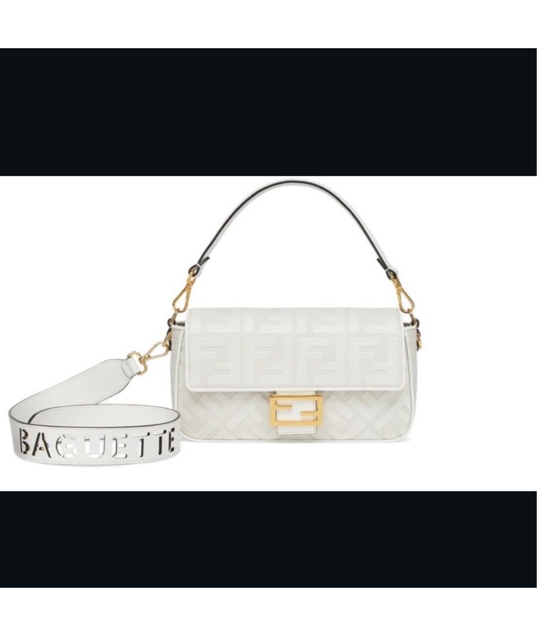 FENDI Белая сумка через плечо, фото 5