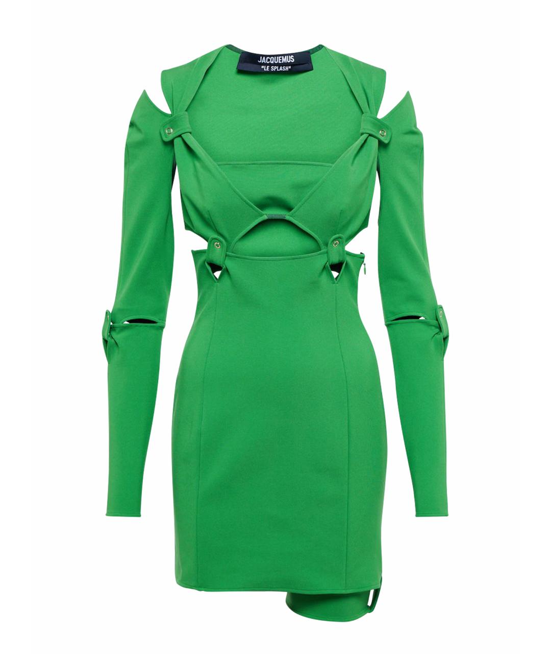 JACQUEMUS Зеленые коктейльное платье, фото 1