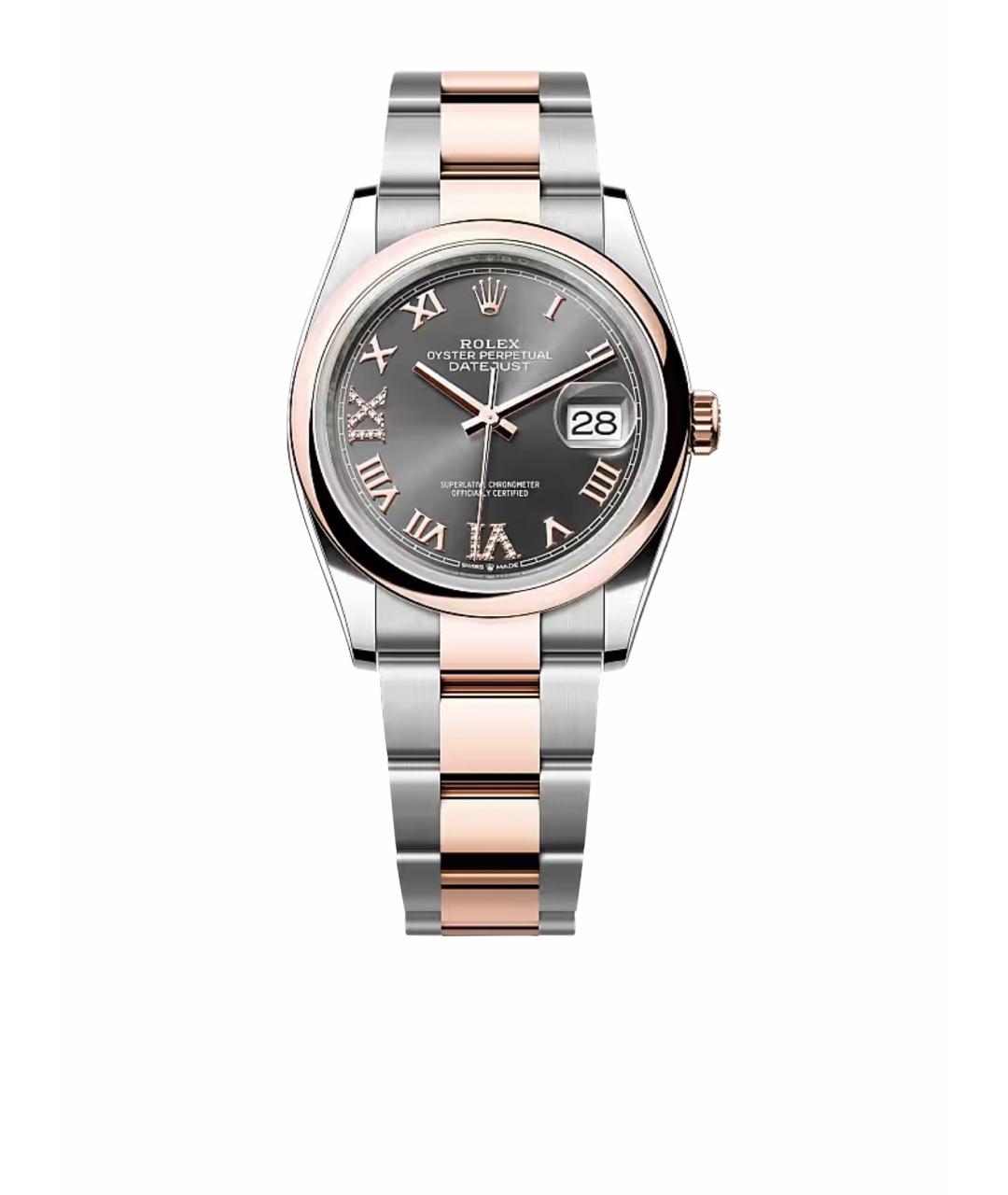 ROLEX Серые часы из розового золота, фото 1