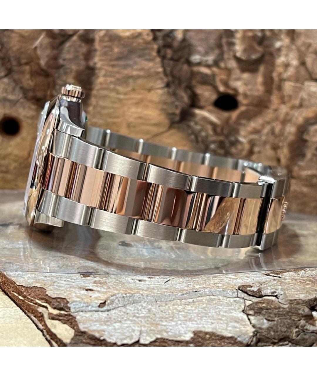 ROLEX Серые часы из розового золота, фото 4