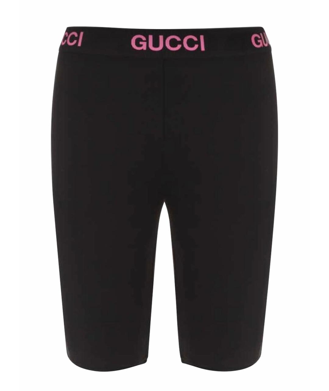 GUCCI Черные хлопко-эластановые леггинсы и велосипедки, фото 1