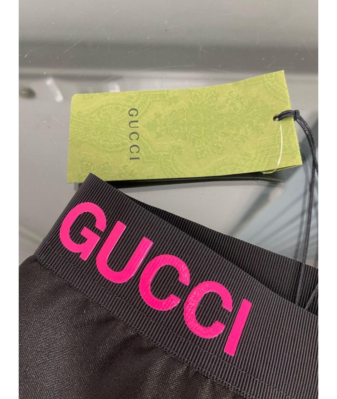 GUCCI Черные хлопко-эластановые леггинсы и велосипедки, фото 4
