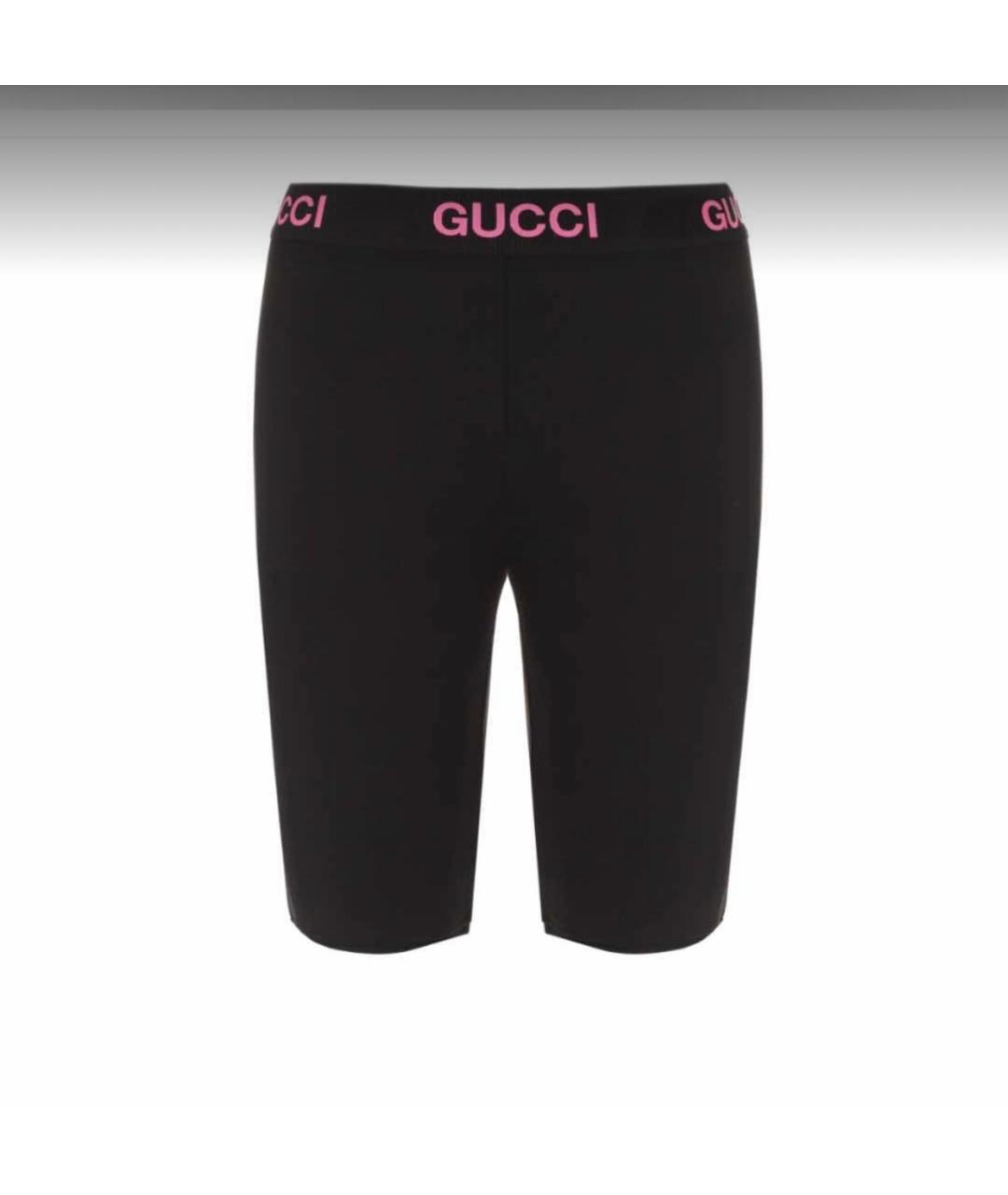GUCCI Черные хлопко-эластановые леггинсы и велосипедки, фото 9