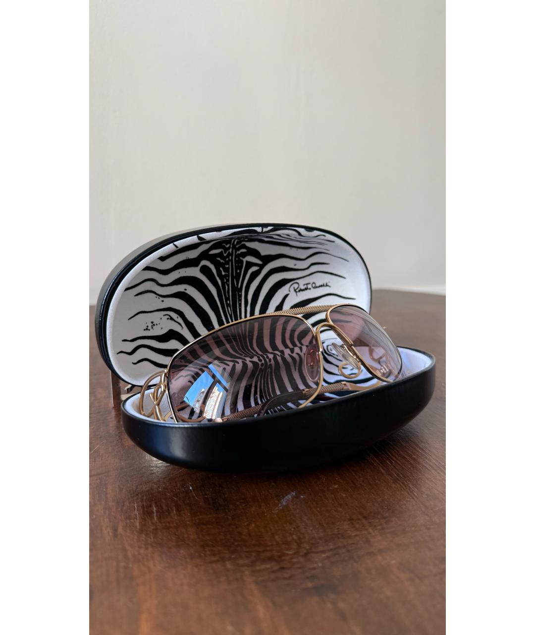 ROBERTO CAVALLI Золотые солнцезащитные очки, фото 3