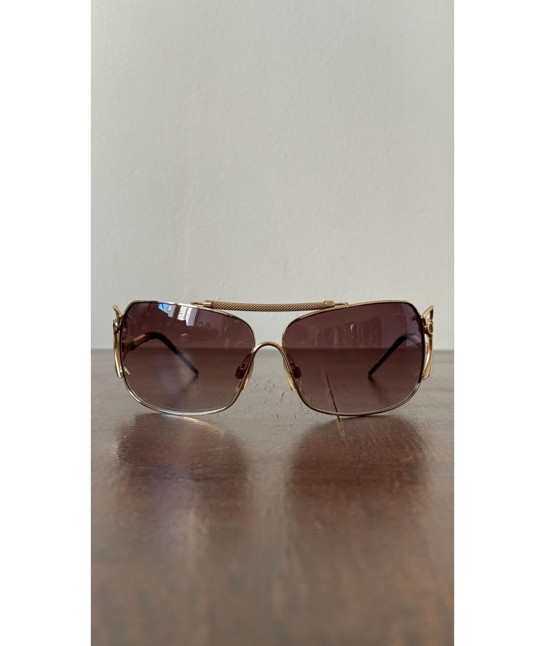 ROBERTO CAVALLI Золотые солнцезащитные очки, фото 5