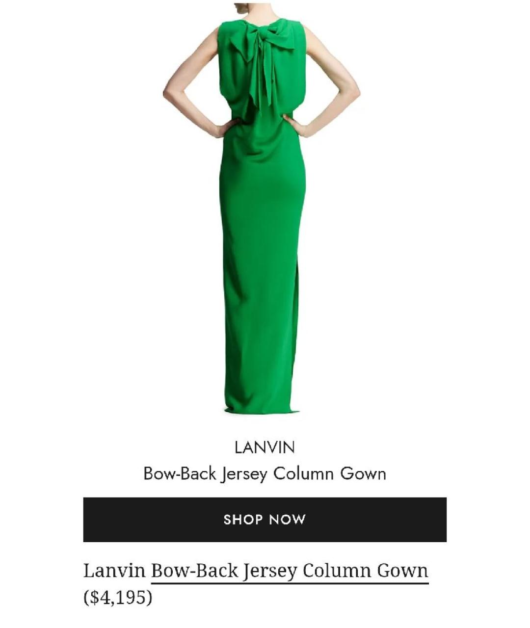 LANVIN Зеленые вискозное вечернее платье, фото 9