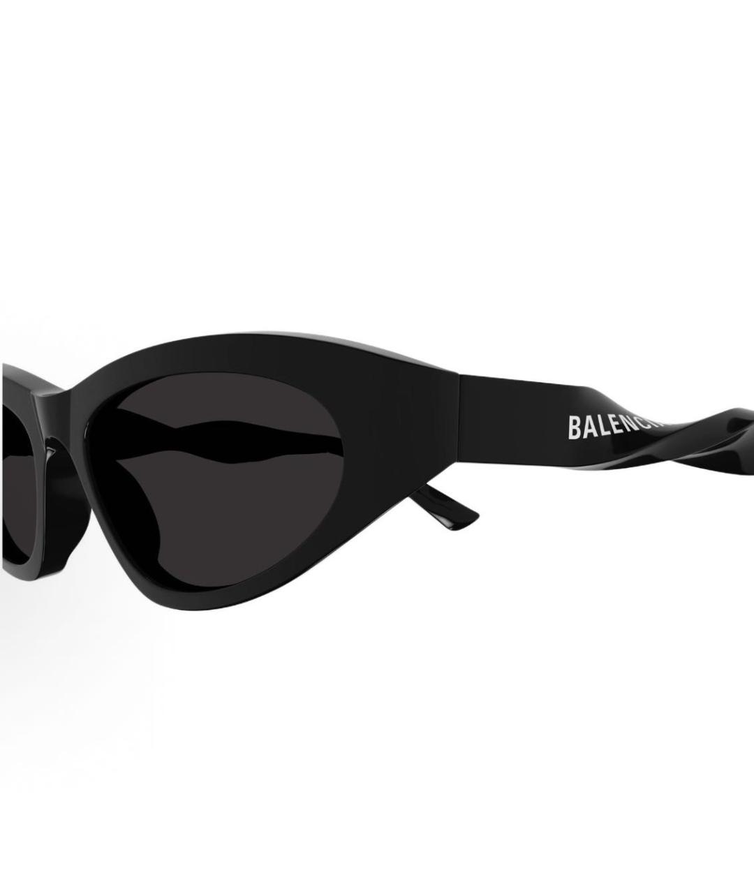 BALENCIAGA Черные пластиковые солнцезащитные очки, фото 3